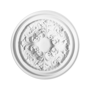 Orac ceiling rose floral scroll centre plain outer ring lightweight