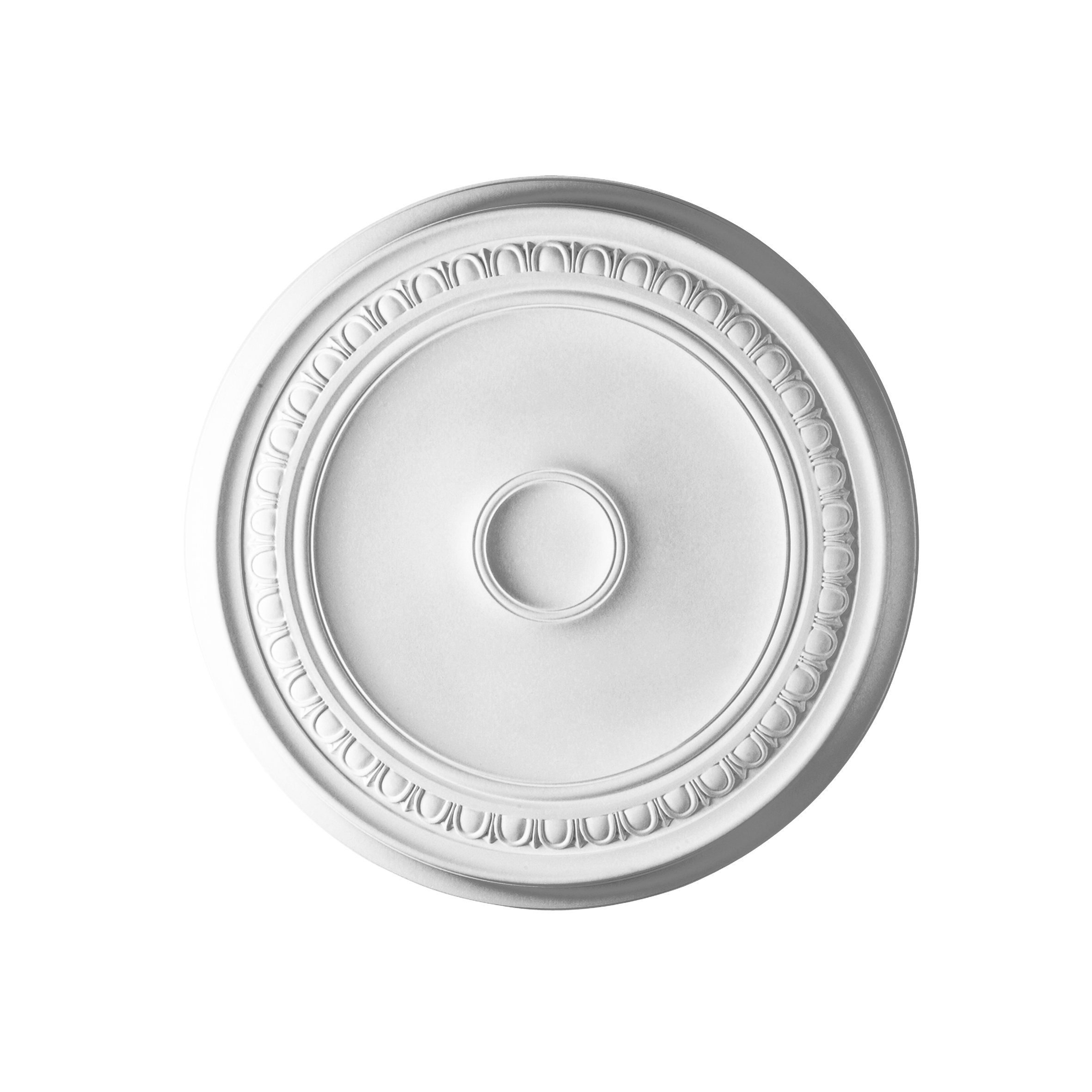 Orac ceiling rose plain with decorative bead detail ring lightweight