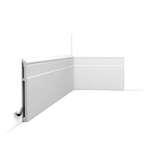 Orac SX156 skirting board with cable management classic stepped profile