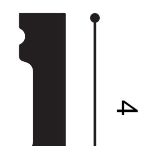 Orac SX162 skirting board cross section 40mm height 10mm projection