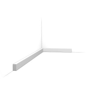 Orac SX194 skirting board installed with ultra-minimal square profile