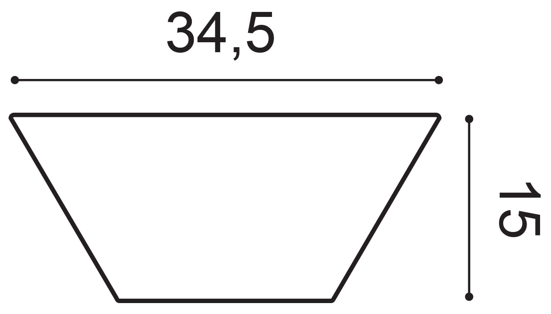 Orac W101 wall panel element dimensions 34.5cm x 15cm