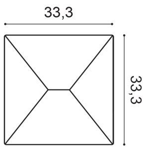 Orac W106 Dimensions Orac W106 wall panel element dimensions 33.3cm x 33.3cm