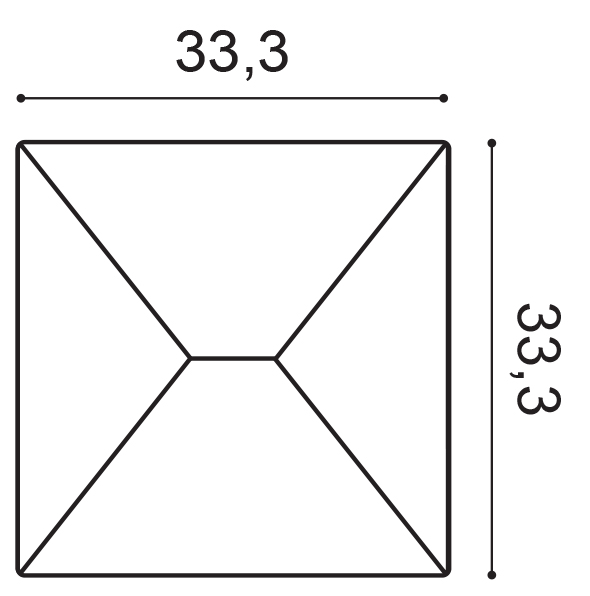 Orac W106 wall panel element dimensions 33.3cm x 33.3cm