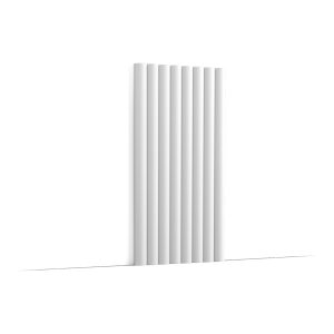 Orac W110 decorative wall panel element in white duropolymer fluted design