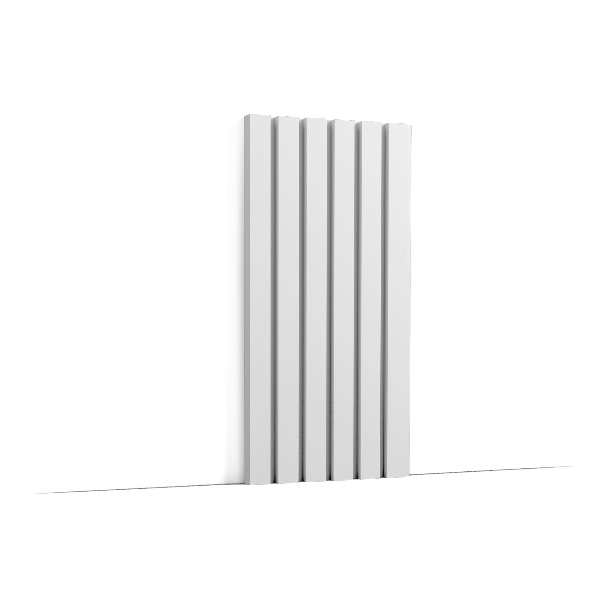Orac W111 decorative wall panel element in white duropolymer fluted design