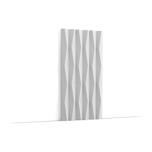 Orac W112 decorative wall panel element in white duropolymer textured fluted design