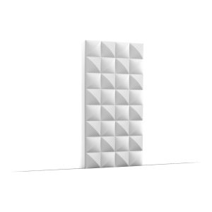 Orac W113 decorative wall panel element in white duropolymer geometric textured design