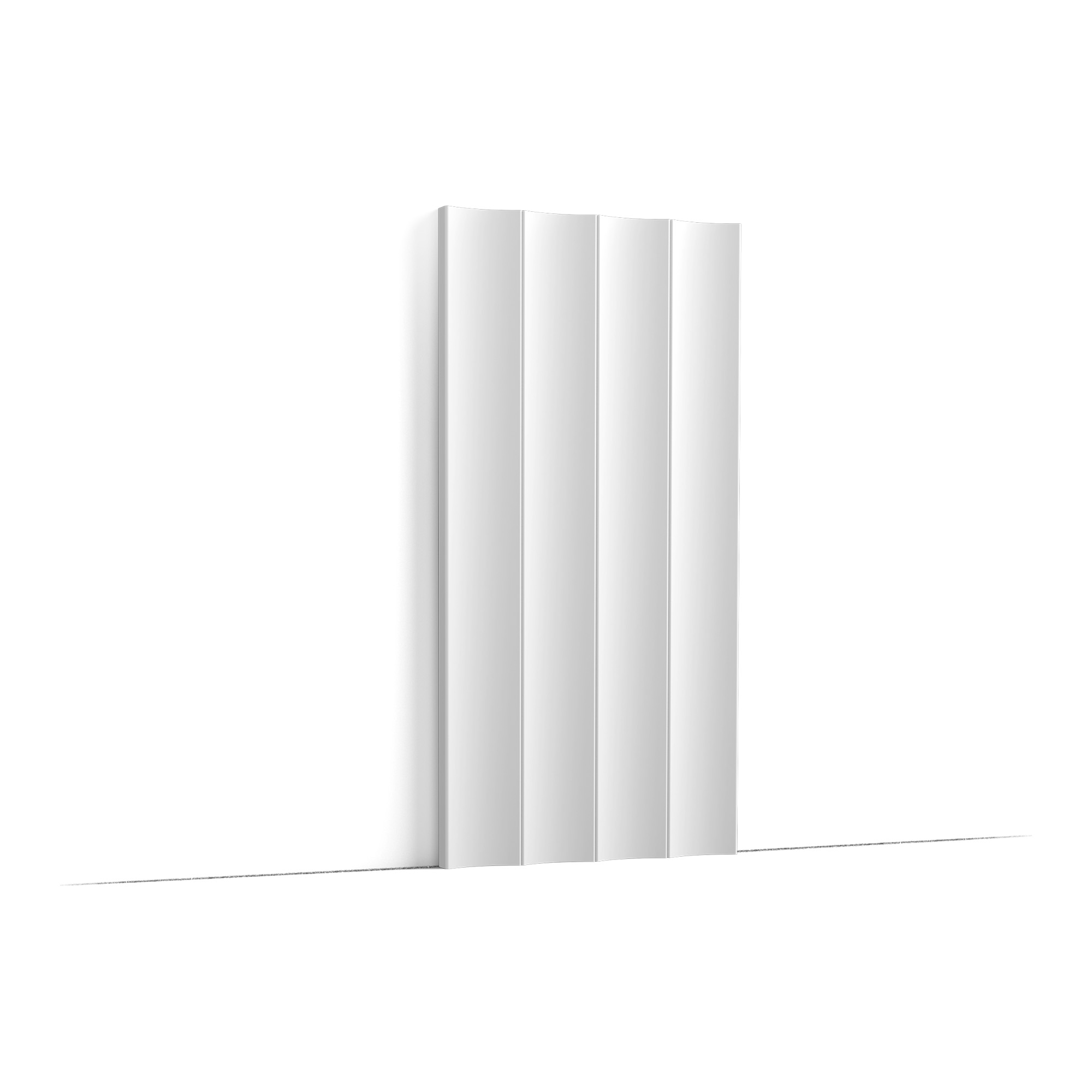 Orac W114 decorative wall panel element in white duropolymer fluted design