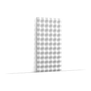 Orac W115 decorative wall panel element in white duropolymer geometric 3D textured design