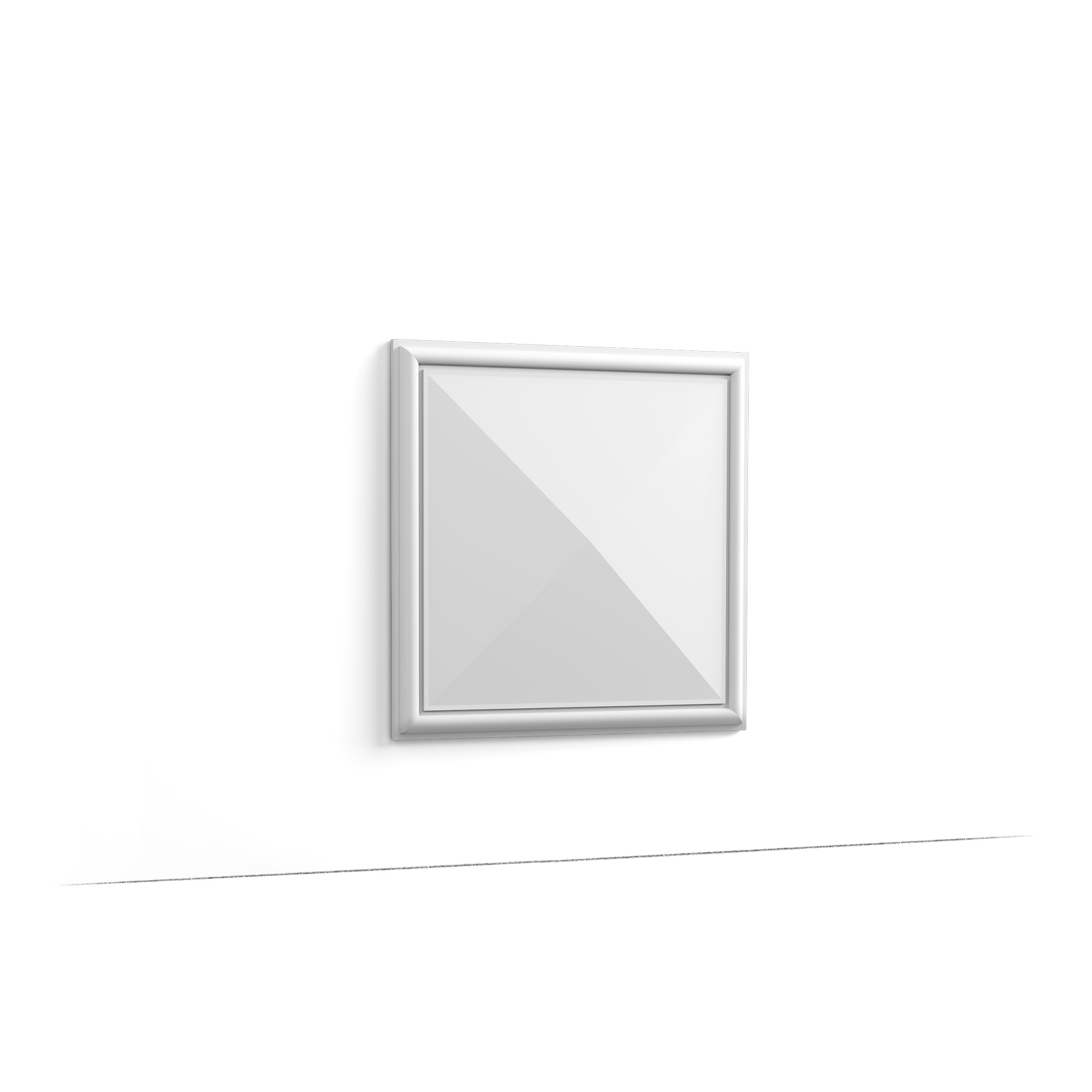 Orac W123 decorative wall panel moulding with geometric centre detail in white duropolymer