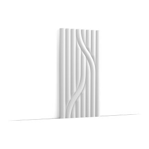 Orac W213 3D wall panel with vertical fluted lines and flowing wave detail