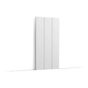 ORAC WX205 decorative wall panel with wide vertical grooves, creating a clean modern feature wall with architectural depth.