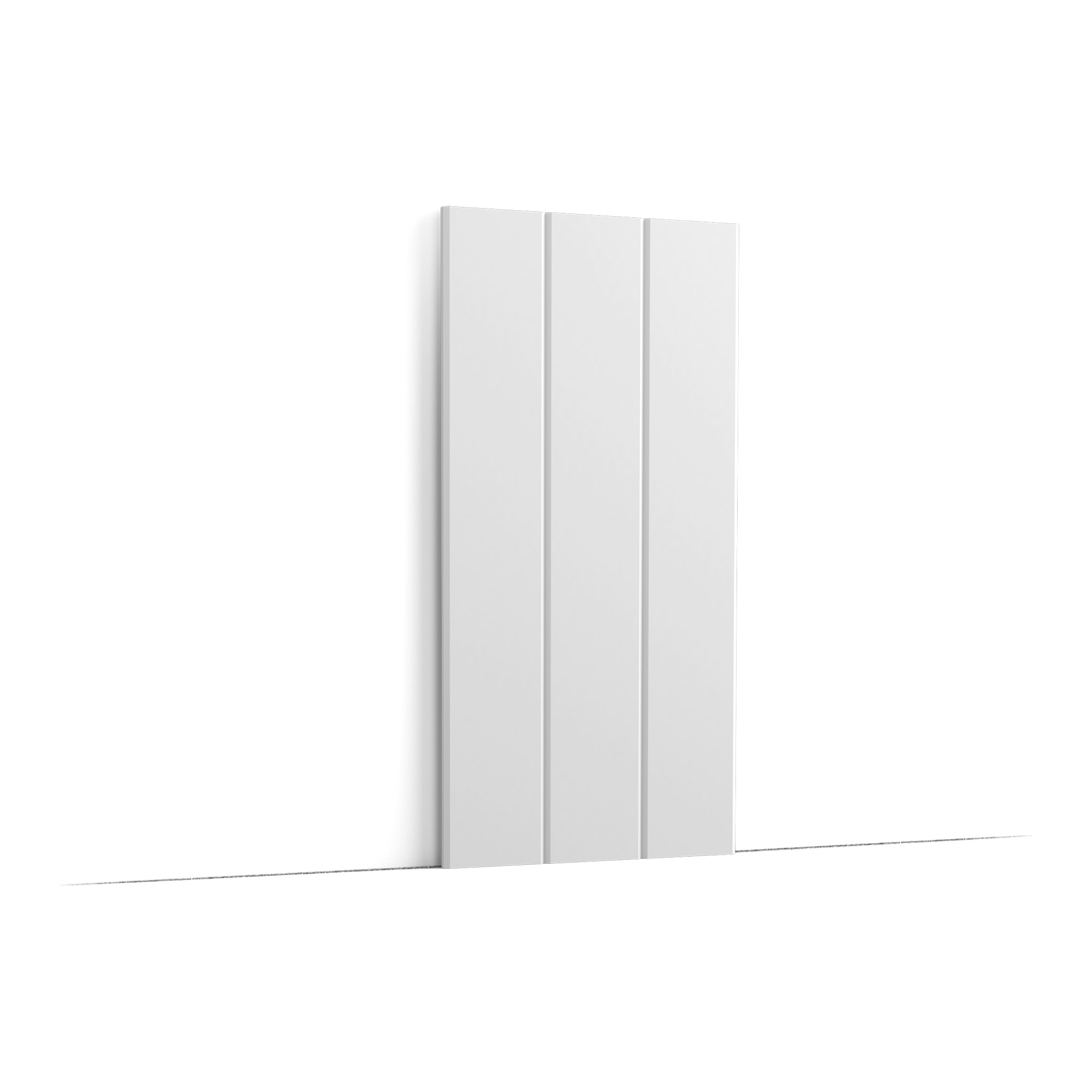 ORAC WX205 decorative wall panel with wide vertical grooves, creating a clean modern feature wall with architectural depth.