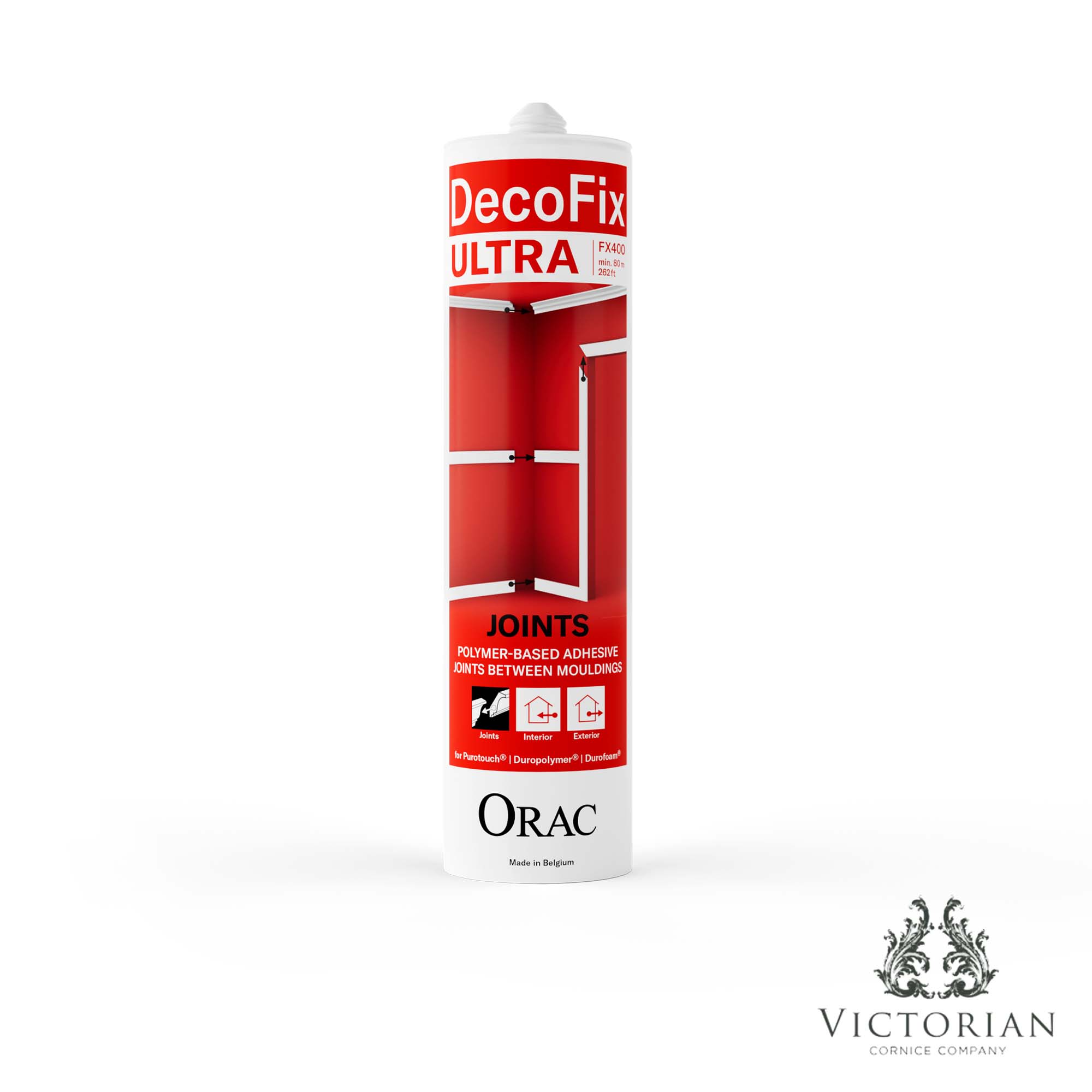 Orac DecoFix Ultra FX400 joint adhesive for Orac cornice, coving and moulding installations