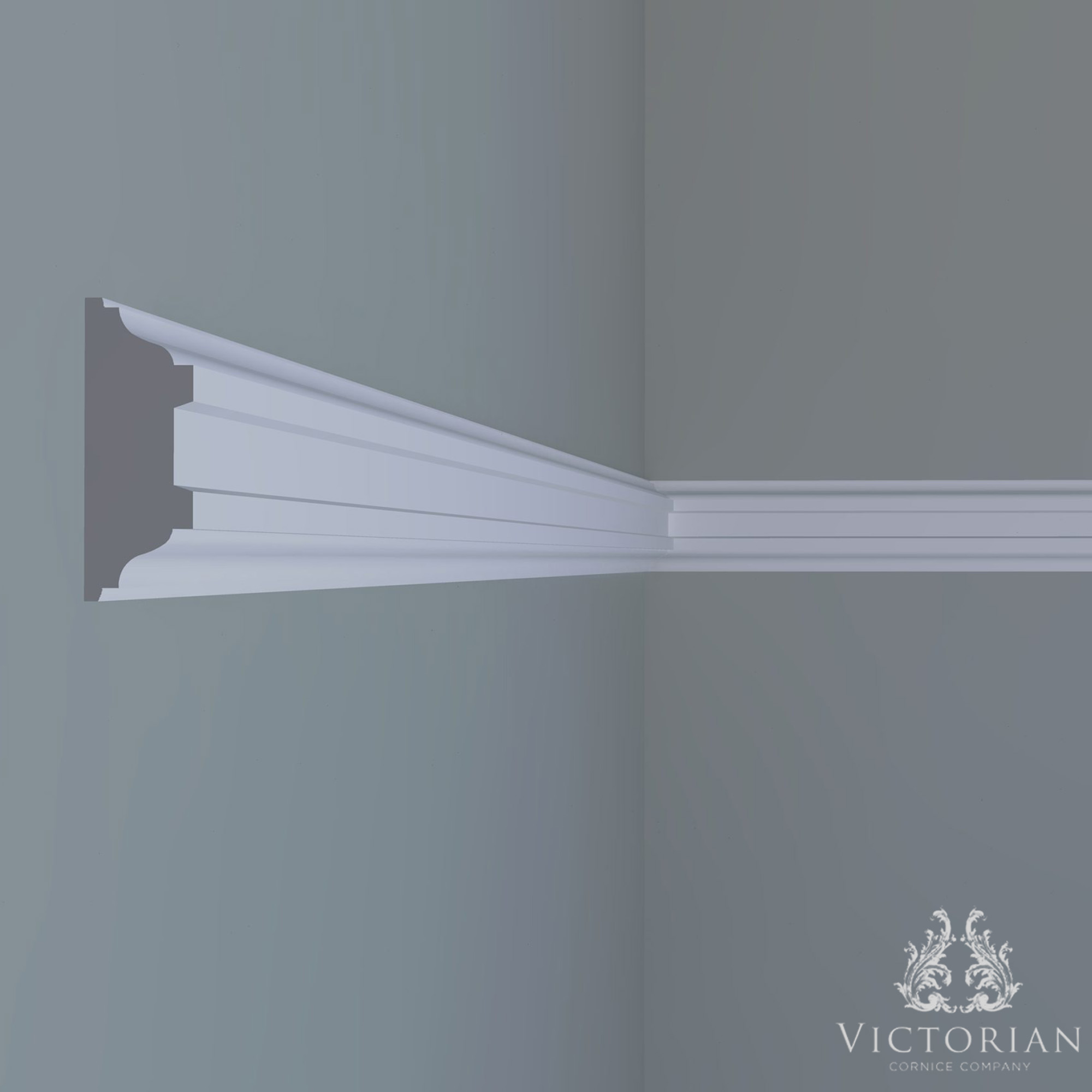 P35 handmade plaster dado rail installed on an interior wall with decorative panel mouldings in a traditional setting.