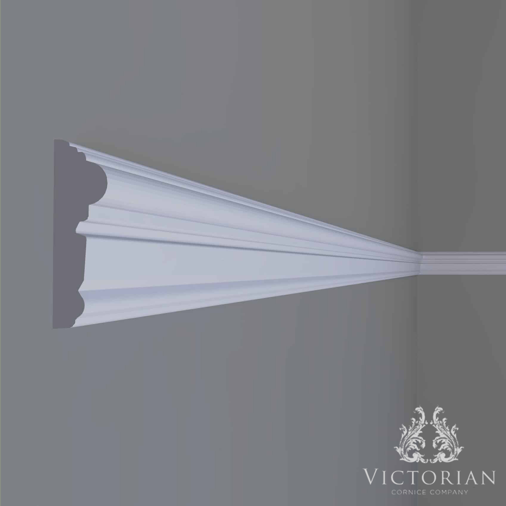 P42 handmade plaster dado rail with a decorative stepped profile, ideal for traditional wall panelling and period interiors.
