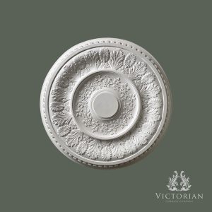 R1 plaster ceiling rose 540mm with floral leaf detail traditional decorative ceiling centre
