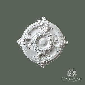 R11 plaster ceiling rose 495mm decorative scroll design square style ceiling centre