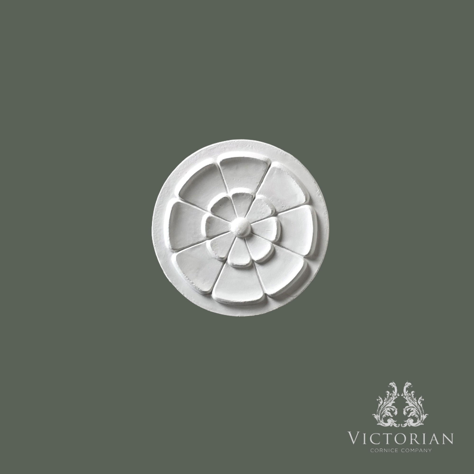 R30 plaster ceiling rose 200mm small petal design circular ceiling centre