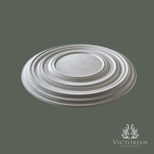 R34B Plaster Ceiling Rose – 620mm Side Profile Detail R34B plaster ceiling rose 620mm side profile showing stepped depth detail