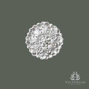 R38 plaster ceiling rose 257mm decorative floral design compact ceiling centre