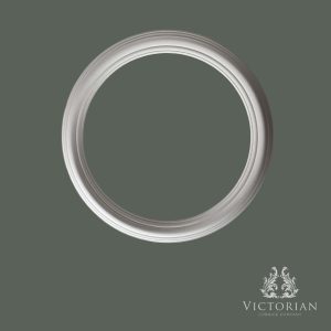 Front view of the R40A handmade plaster ceiling ring with a smooth stepped profile, designed to frame decorative ceiling roses or light fittings.