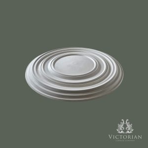 R52B plaster ceiling rose 520mm side profile showing stepped depth detail