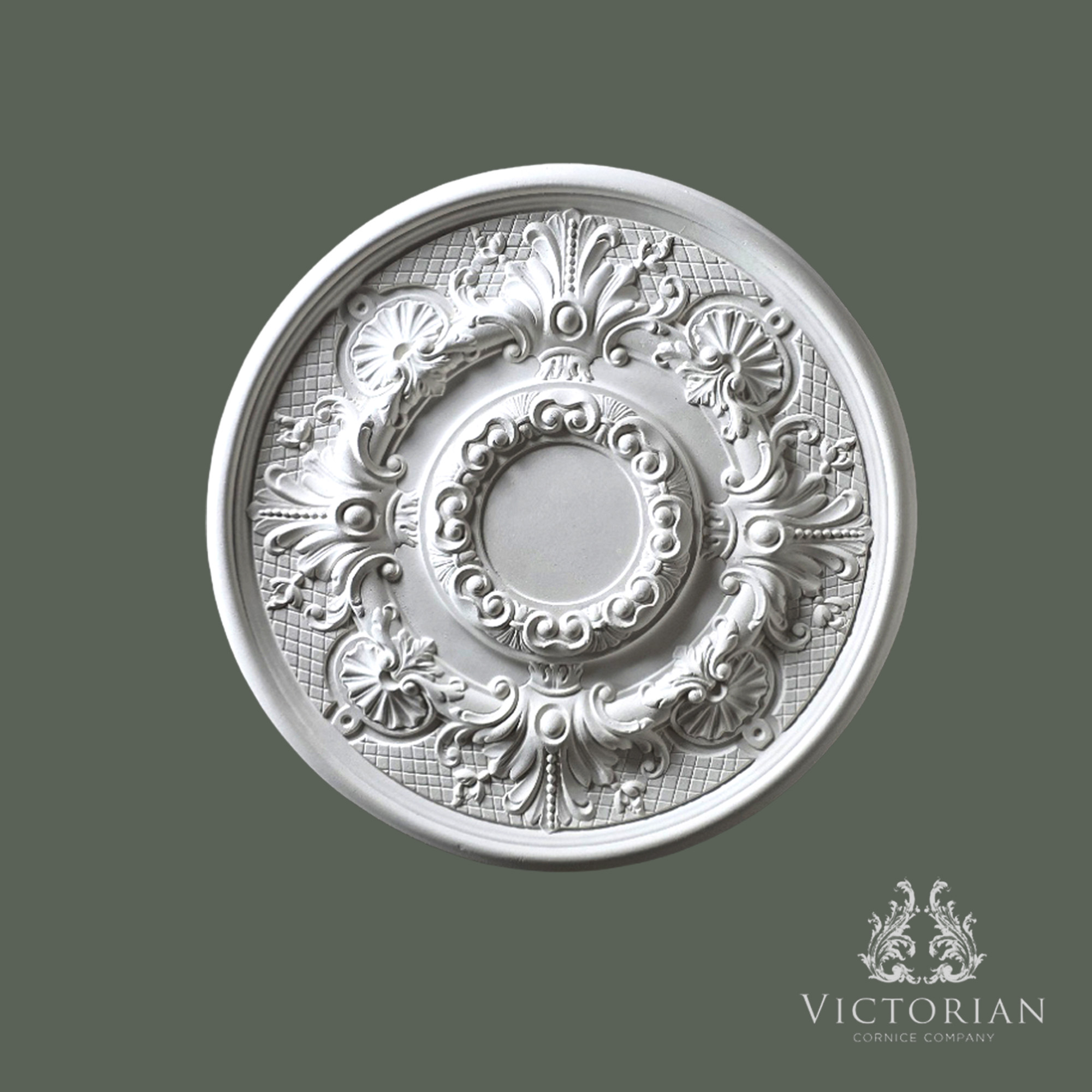 R56 plaster ceiling rose 540mm ornate floral and scroll design decorative ceiling centre