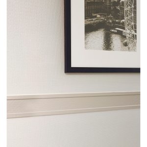 Lincrusta RD1639 Border installed as a decorative dado border in a contemporary interior