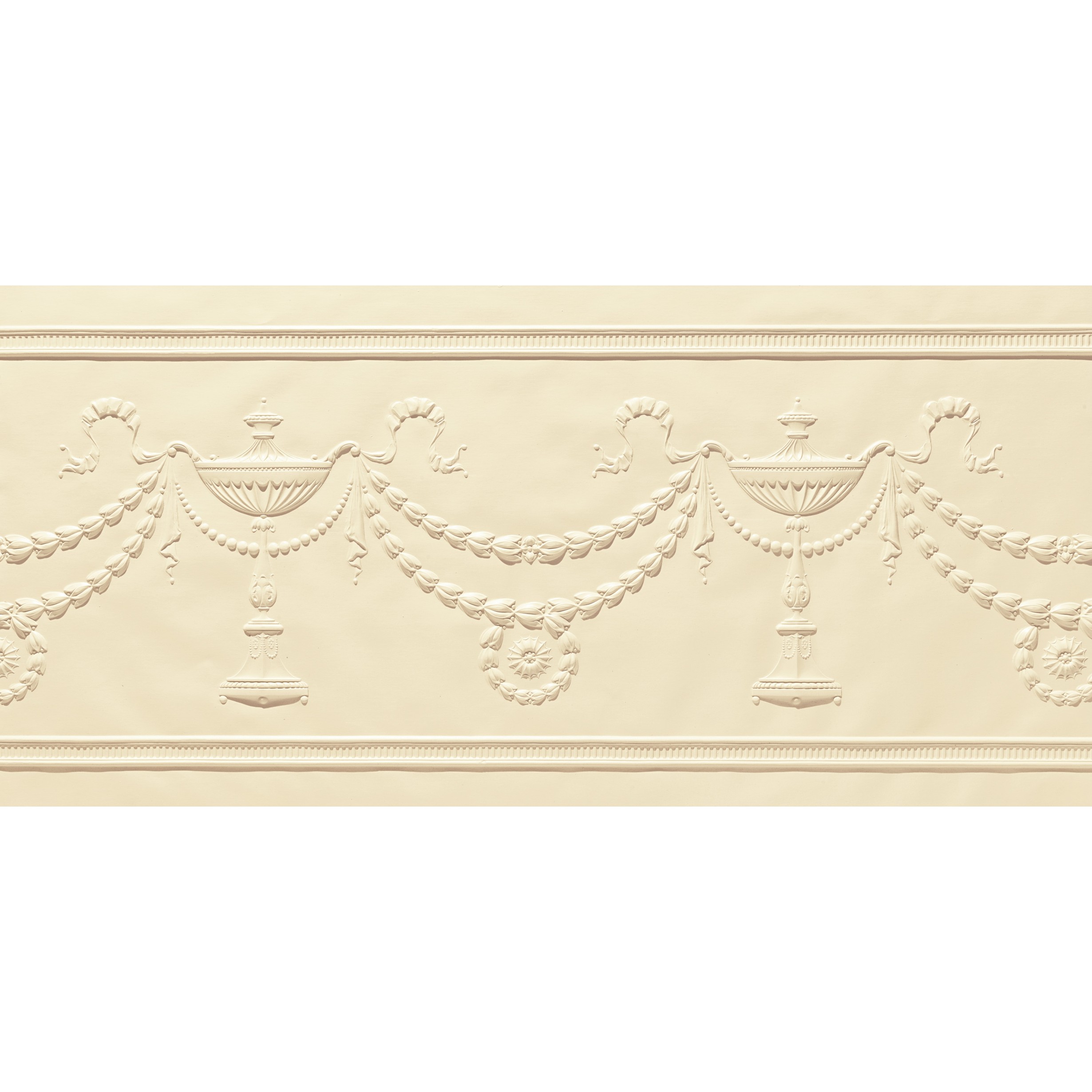 Lincrusta RD1955FR Adam Frieze decorative embossed wall frieze with neoclassical urns, swags and garlands