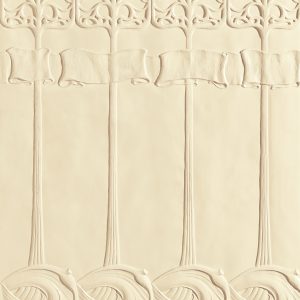 Lincrusta RD1965FR Art Nouveau Dado decorative embossed wall panel with stylised trees, swans and flowing Art Nouveau design