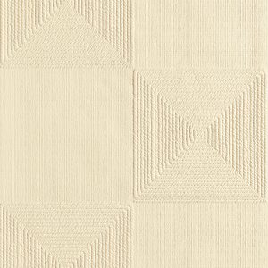 Lincrusta geometric wallcovering with textured pyramid pattern in cream finish