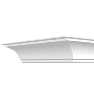 C820 Orac exterior cornice with a large smooth cove and stepped edge detailing.
