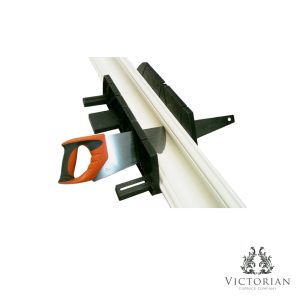 Adjustable mitre box cutting lightweight coving with a hand saw for accurate 45-degree mitre joints.