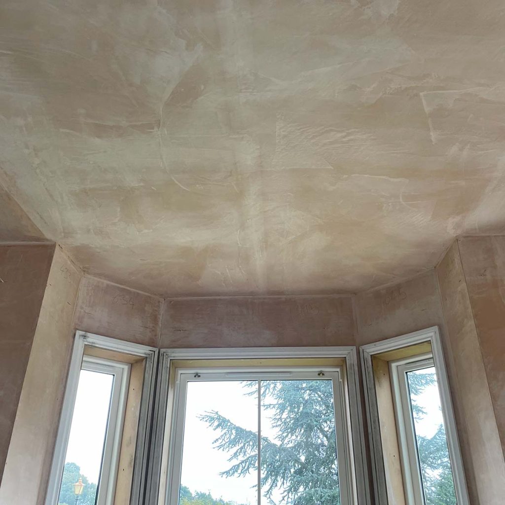 Bay window area in a Cheltenham property before plaster cornice installation